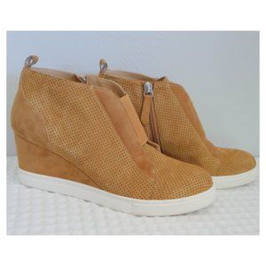 Paolo "Felicia" Platform Wedge/Bootie in Tan